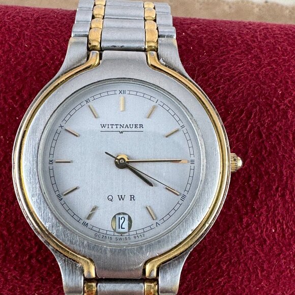 Fabulous Vintage Swiss Made Wittnauer Gold and Stainless Steel Dress Watch - Picture 2 of 10